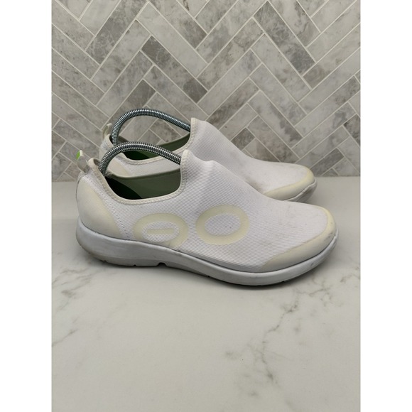 Oofos OOmg Sport Low Mens Size 11.5 White Running Walking Slip On Recovery Shoes - Picture 1 of 7